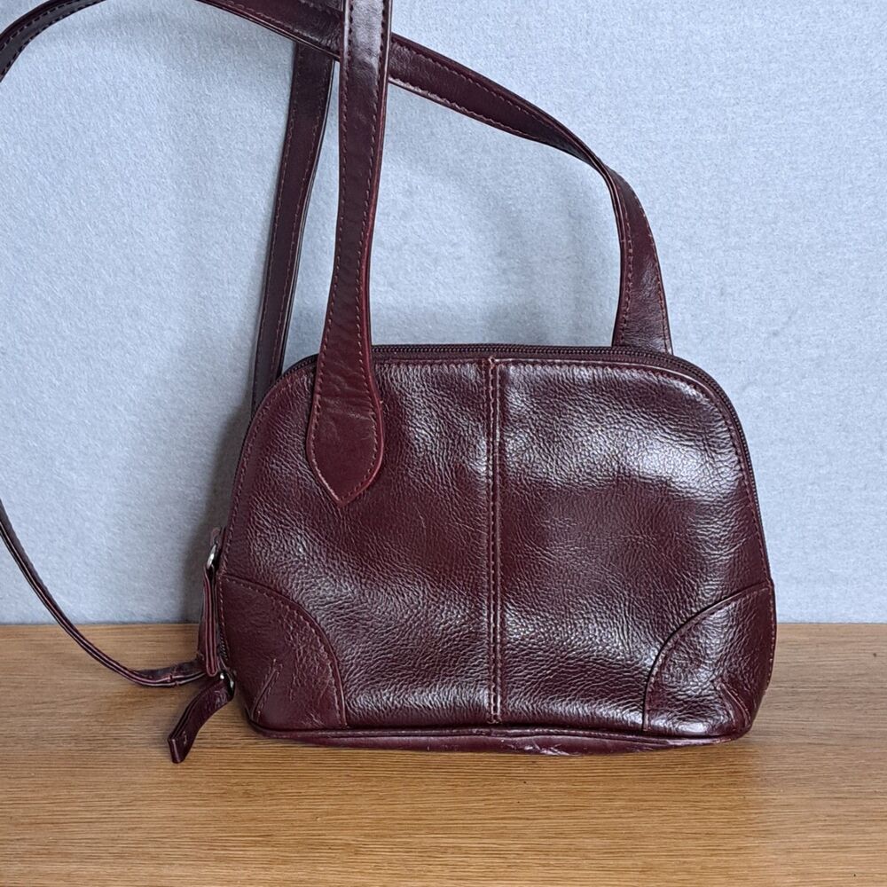Latico Burgundy Leather Crossbody Bag - Picture 13 of 15